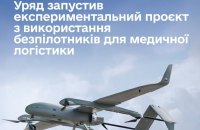 В Україні запускають проєкт медичної логістики за допомогою дронів
