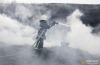 В Тернополе произошло крупное возгорание камыша вдоль Серета