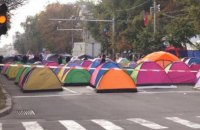 В Кишиневе протестующие убрали палатки с центрального проспекта