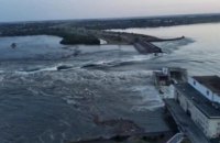 Російські окупанти опублікували відео, зняте в перші години після підриву Каховської ГЕС у червні минулого року