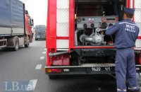 В Киеве в результате ДТП загорелся автомобиль