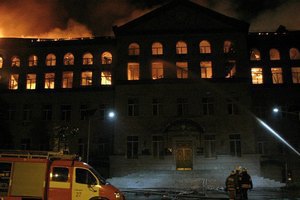 Пожар в киевском университете обошелся без жертв