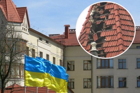 В Черновцах молния попала в крышу детской больницы 