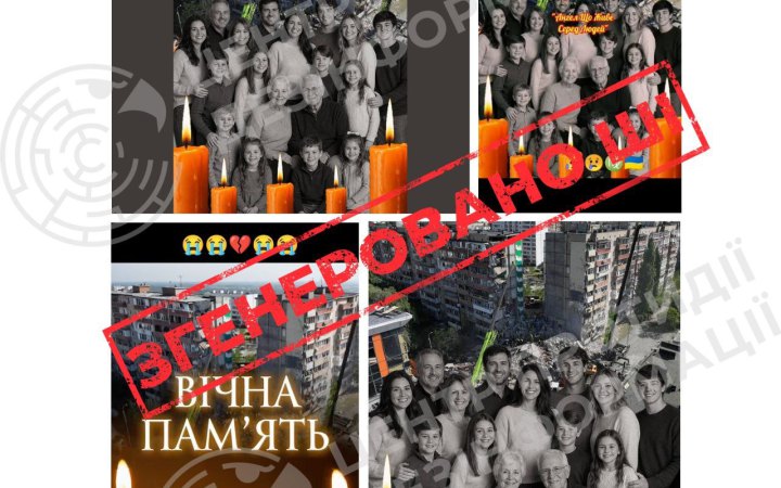 ЦПД: поширення зображень із фейковими обличчями загиблих унаслідок удару РФ по Києву – прояв крайнього цинізму