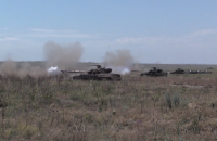 ВСУ провели масштабные танковые учения возле Азовского моря
