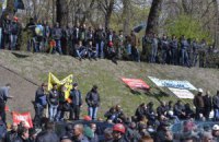 Шахтарі перекрили вулицю біля Кабміну