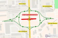 Відзавтра і до зими в Києві буде закритий проїзд Дегтярівським шляхопроводом