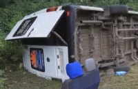 В Хмельницкой области автобус с паломниками вылетел в кювет