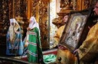 Патриарх Кирилл провел службу в Софийском соборе 