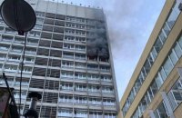 В центре Киева горел 16-этажный бизнес-центр