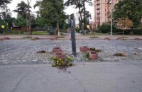 На Алеї Героїв Небесної Сотні в Києві чоловік знищив усі чорнобривці з квітників