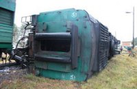 В Луганской области поезд сошел с рельс
