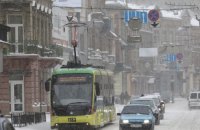 У Львові через негоду не працюють трамваї і тролейбуси