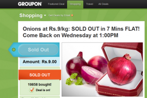 Индийцы обрушили сайт Groupon из-за скидок на лук