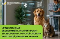 ​Уряд запускає експериментальний проєкт для реєстрації домашніх тварин