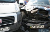 ДТП в Киеве: массовая авария на Ленинградской площади