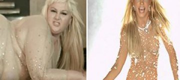 Певица весом в 165 кг спародировала Бритни Спирс в прозрачном наряде