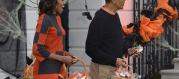 Барак и Мишель Обама устроили прием на Хэллоуин