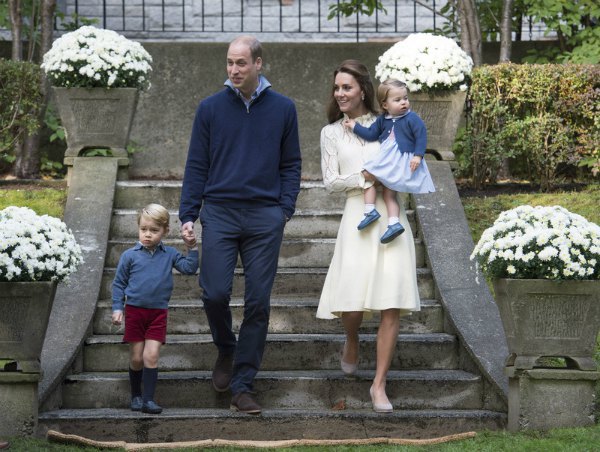 Принц Джорд, принц Уильям, герцогиня Кэтрин, принцесса Шарлотта