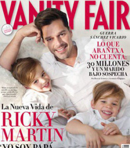 Рики Мартин с близнецами на обложке VanityFair