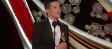 Завоевавший "Оскар" Рами Малек свалился со сцены вместе со статуэткой