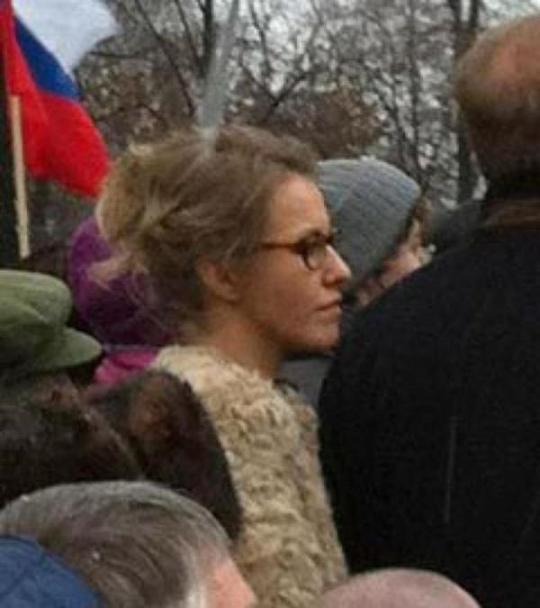 Ксения Собчак на митинге 