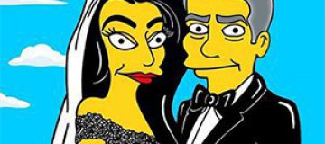 Свадьбу Клуни и Аламуддин увековечили в "Симпсонах"