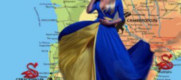 Волочкова в желто-синем платье призналась в любви Украине